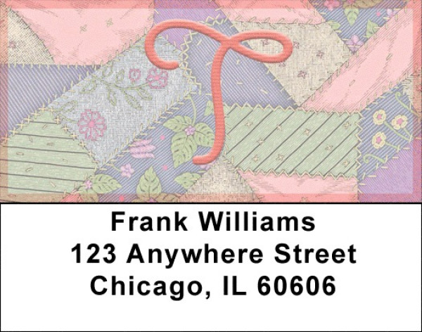 Shabby Chic Monograms - T Address Labels | LBQBL-79