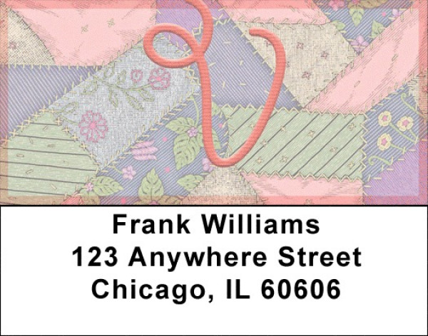 Shabby Chic Monograms - V Address Labels | LBQBL-81