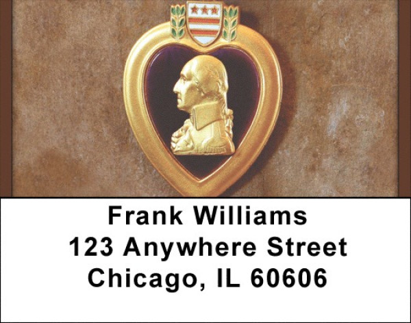 Purple Heart Address Labels | LBQBM-24
