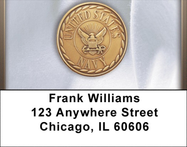Navy Emblem Address Labels | LBQBM-27