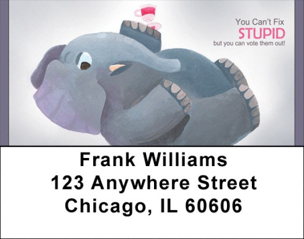 Elephant Tea Party Address Labels | LBQBM-29