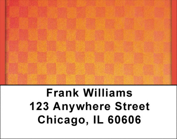 Checkered And Colorful Address Labels | LBQBM-70
