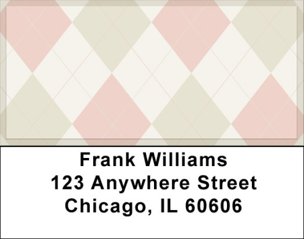 Awesome Argyle Address Labels | LBQBN-09