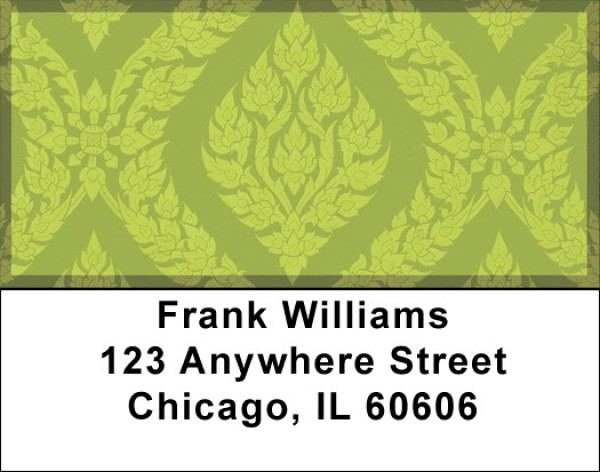 Rich Colorful Damask Address Labels | LBQBN-18