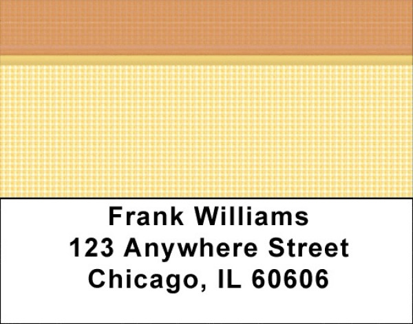 Yellow Gingham Address Labels | LBQBN-22