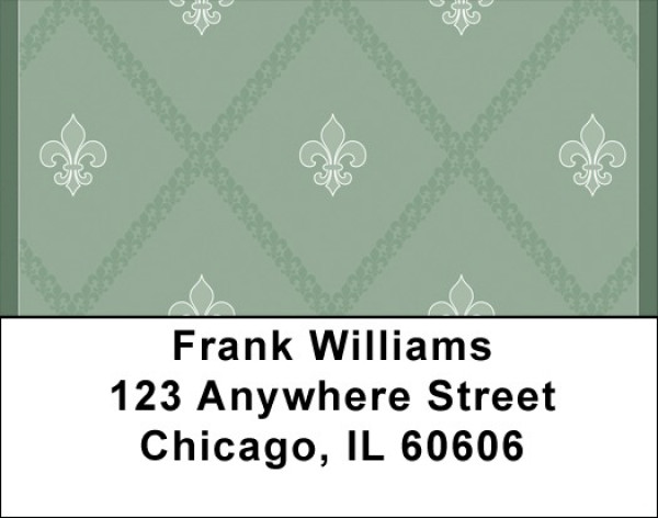 Fleur de Lis Pattern Address Labels | LBQBN-23