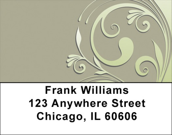 Raised Floral Abstracts Address Labels | LBQBN-32