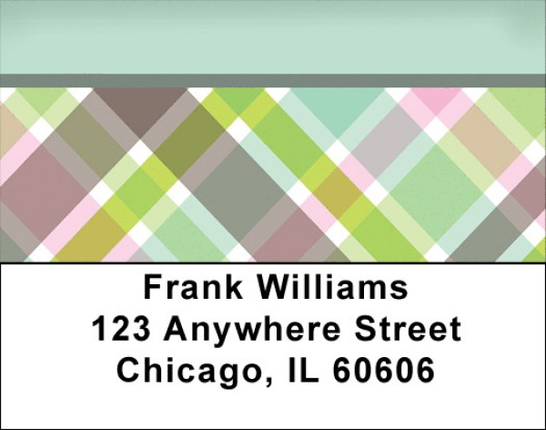 Designer Plaids, Dots And Stripes Address Labels | LBQBN-42