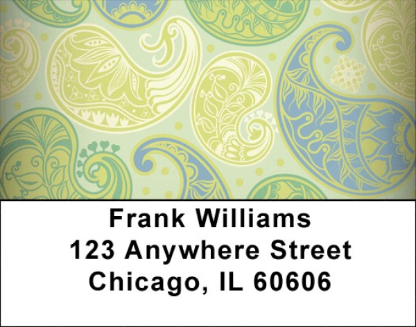 Soft Paisley Address Labels | LBQBN-66