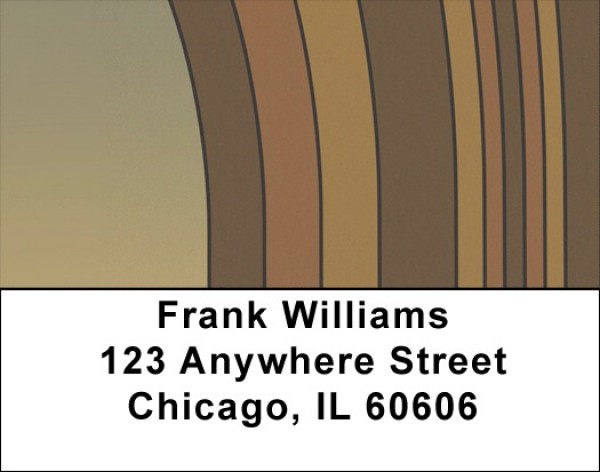 Fall Stripes Address Labels | LBQBO-11