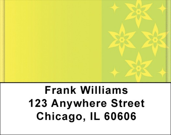 Floral And Stripes Address Labels | LBQBO-13