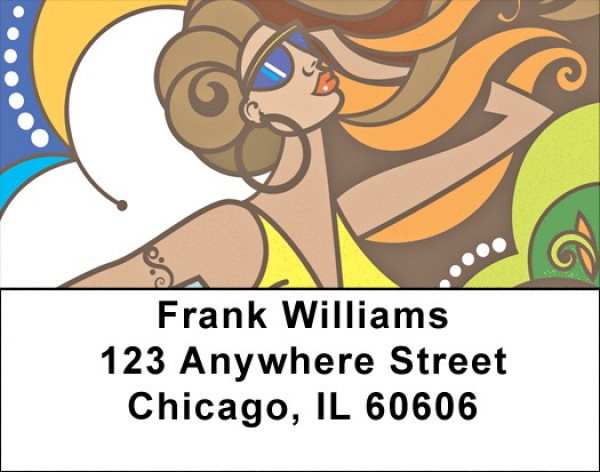 Colorful Couple Address Labels | LBQBO-45
