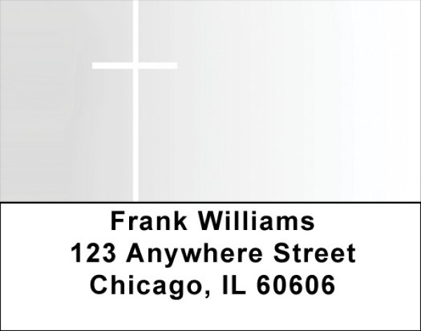 White Cross Address Labels | LBQBO-83