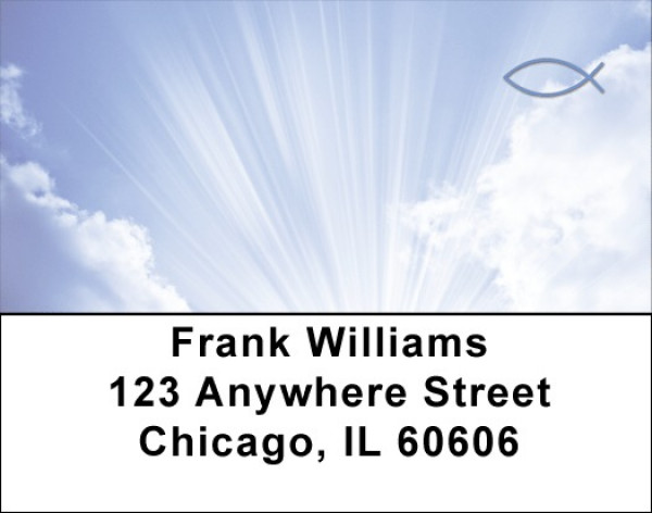 Christian Fish Symbol Address Labels | LBQBO-84
