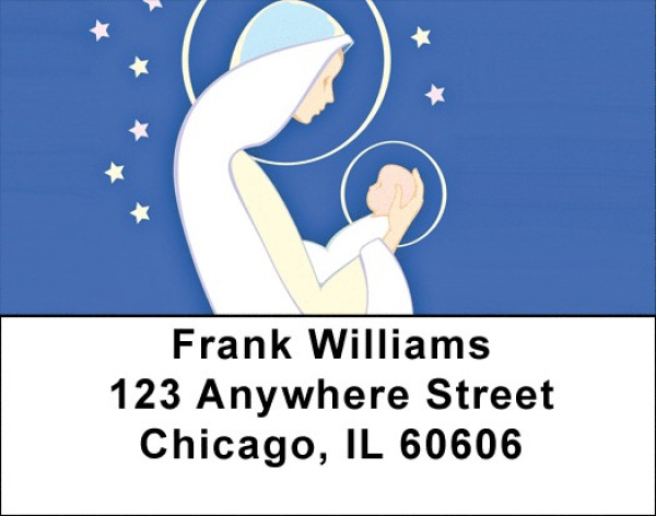 Mary And Baby Jesus Address Labels | LBQBO-91