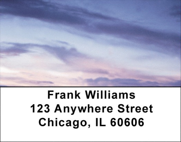 Blue and Purple Sky Address Labels | LBQBP-14