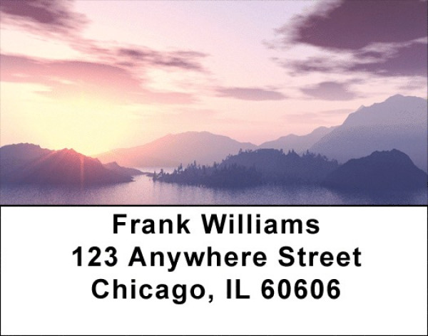 Mountain Sunrise Address Labels | LBQBP-49