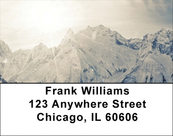Snow Covered Mountain Tops Address Labels | LBQBP-52
