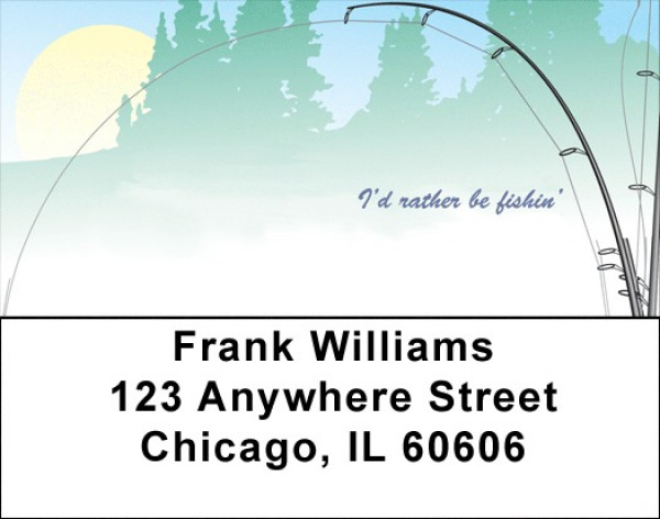 I Would Rather Be Fishin Address Labels | LBQBP-99