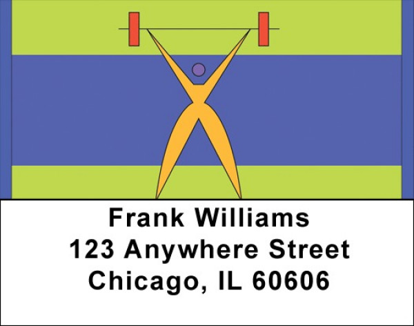 Lifting Weights Address Labels | LBQBQ-06