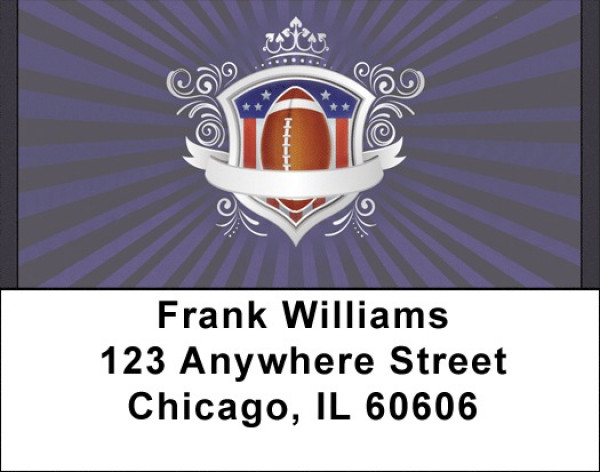 Football Crest Address Labels | LBQBQ-10