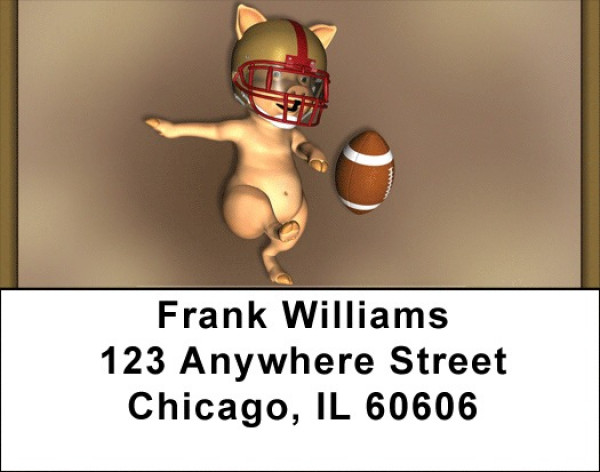 Football Pigs Address Labels | LBQBQ-13