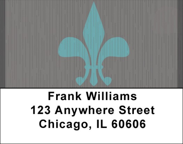 Contemporary Fleur de Lis Address Labels | LBQBQ-86