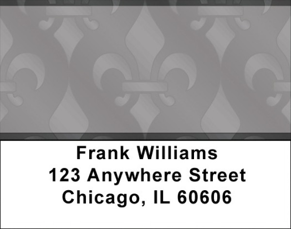 Masculine Fleur de Lis Address Labels | LBQBQ-87