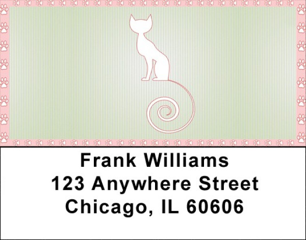 Girly Kitty Cats Address Labels | LBQBQ-96