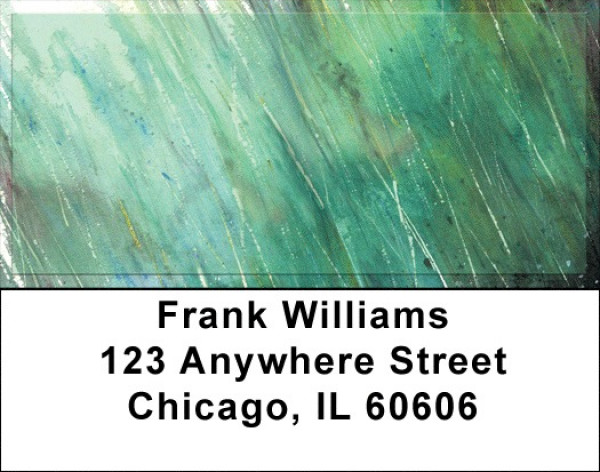 Rain Inspired Address Labels | LBQBR-12