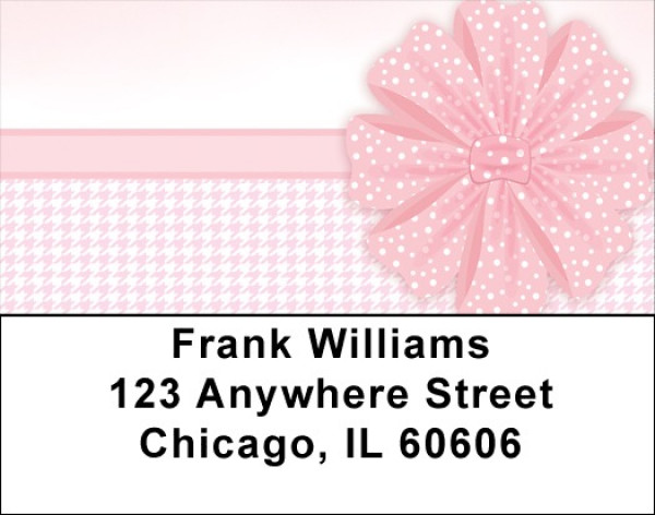 Pink Ribbon Party Address Labels | LBQBR-24