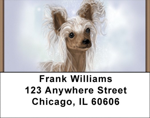 Chinese Crested Hairless Address Labels | LBQBR-36