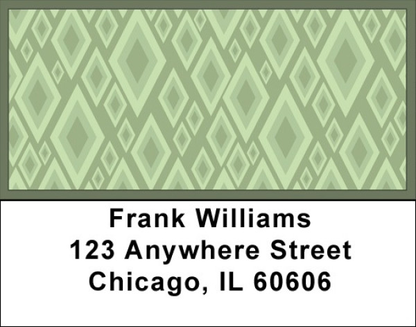 Geometric Diamonds and Stars Address Labels | LBQBR-58