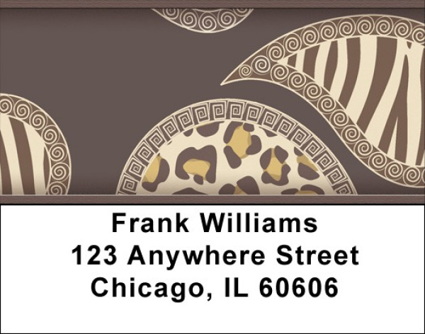 Paisley Animal Prints Address Labels | LBQBR-75