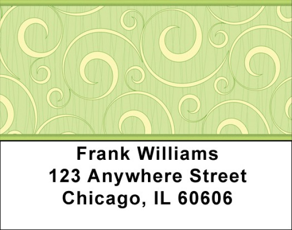 Swirly Curls Address Labels | LBQBR-89