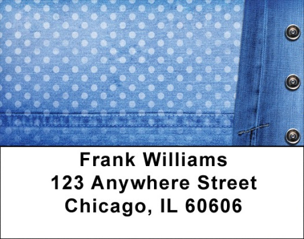 Denim and Dots Address Labels | LBQBS-06