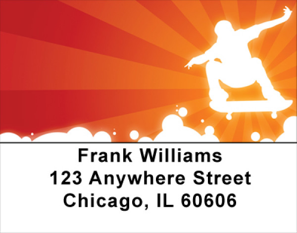 Hot Skateboarding Address Labels | LBSPO-77