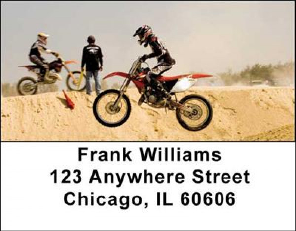 Motorcross Cycles Address Labels | LBTRA-09