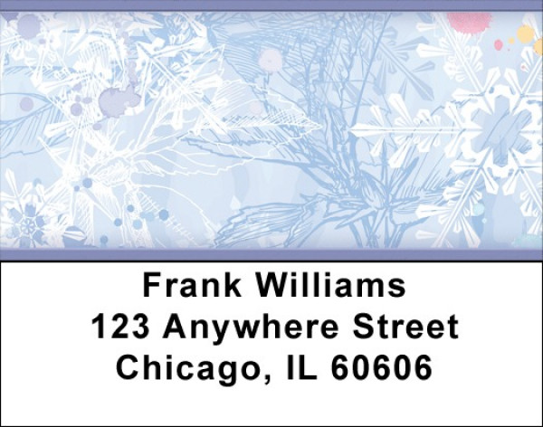 Frosty Winter Ice Address Labels | LBZABS-51