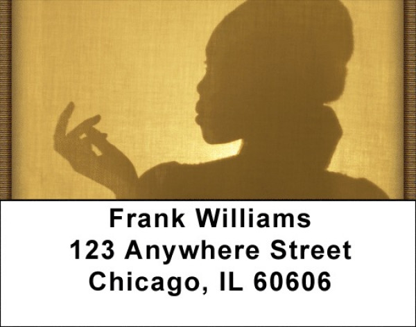Female Silhouettes Address Labels | LBZAFR-08