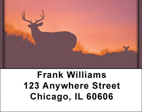 Deer Sunset Silhouettes Address Labels | LBZANK-29