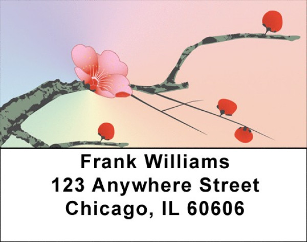 Japanese Cherry Tree Address Labels | LBZFLO-22