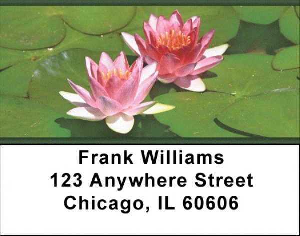 Water Lilies Address Labels | LBZFLO-28