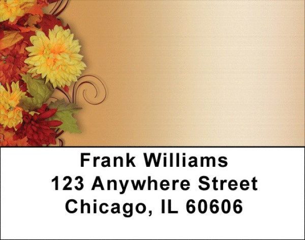 Fall Mums In Bloom Address Labels | LBZFLO-33