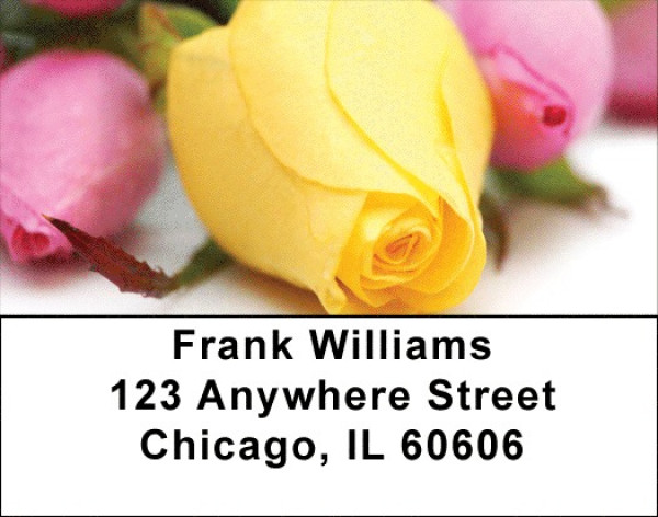Spring Rose Bouquet Address Labels | LBZFLO-41