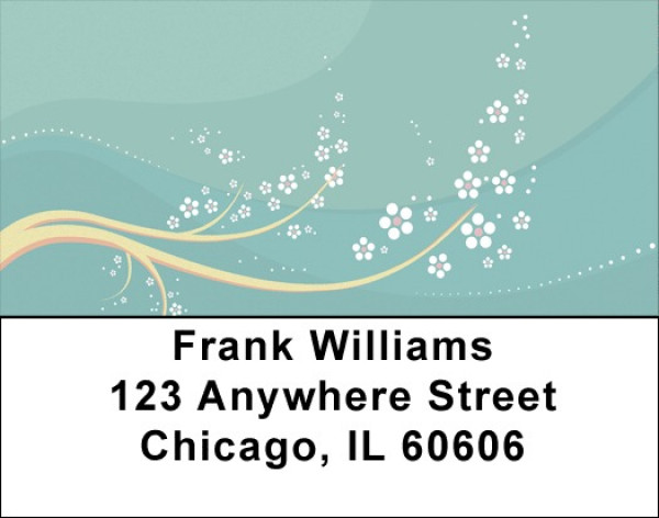 Oriental Inspired Sakura Blossoms Address Labels | LBZFLO-58