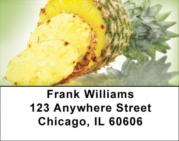 Golden Tropical Pineapple Address Labels | LBZFOD-40