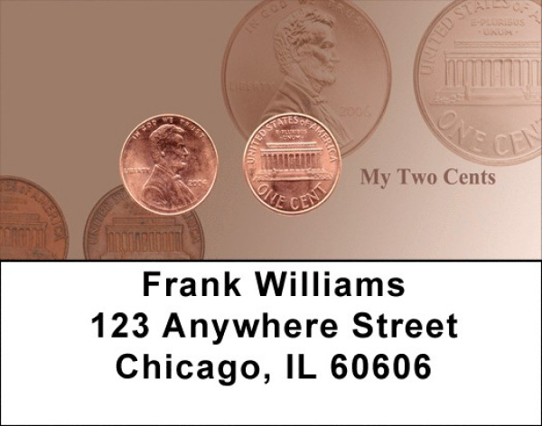 My Two Cents Address Labels | LBZFUN-14