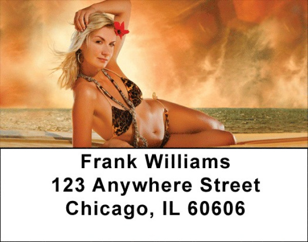 Beach Pinups Address Labels | LBZFUN-17
