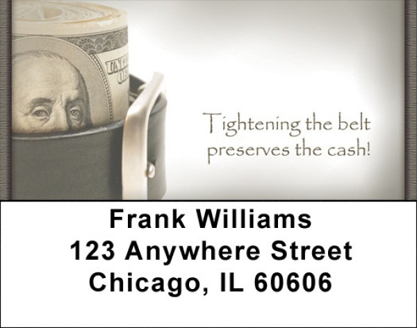 Tighten The Belt Address Labels | LBZFUN-59